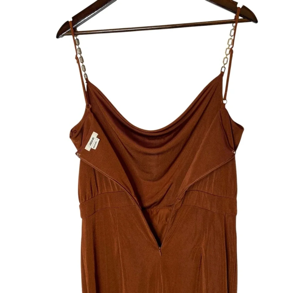 Jason Wu Emmett Cowl Neck Jumpsuit Rust size Large‎